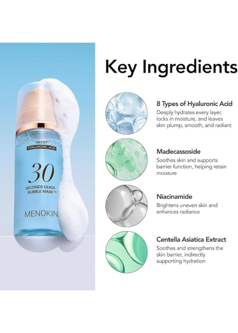 MENOKIN 30 Seconds Quick Bubble Mask - Moist 95ml