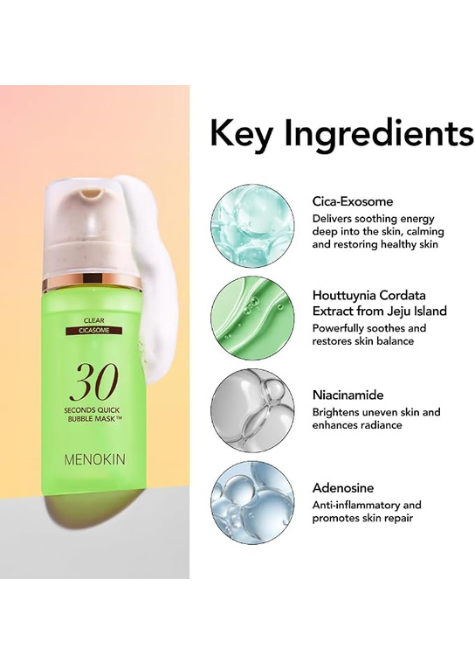 MENOKIN 30 Seconds Quick Bubble Mask Clear 95ml